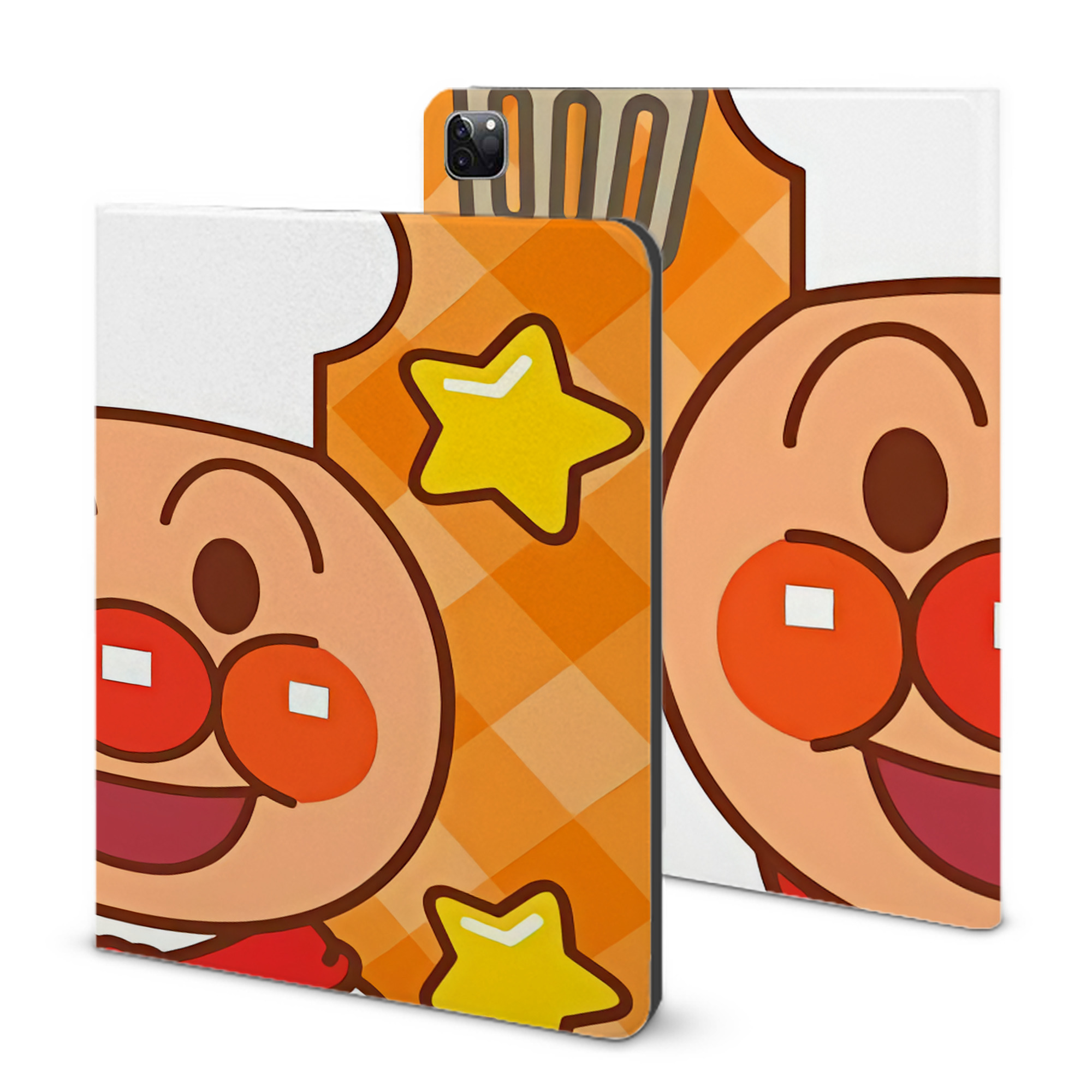 （画像用） アンパンマン Anpanman IPad ケース ブック型 PUレザー TPU 耐衝撃 軽量 薄型 ペン収納なし 全面保護 IPad 各モデル対応